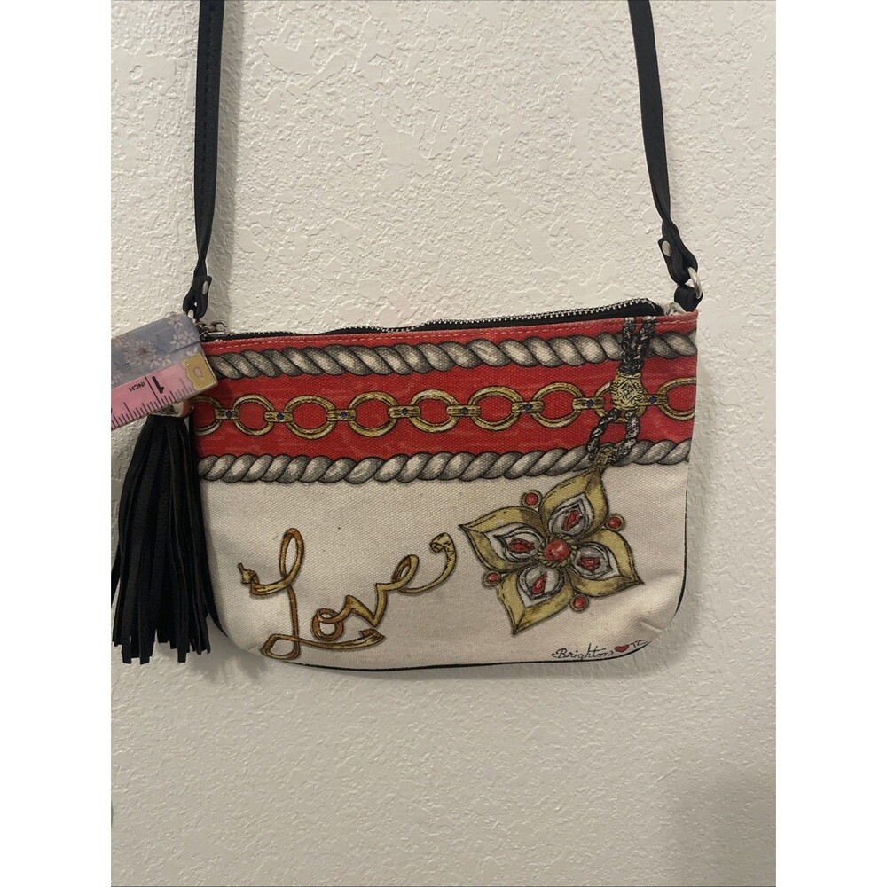 Brighton Fabric Handbag Bag Crossbody Purse Love Jewels Lightweight Travel